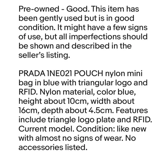 Prada Light Blue Cosmetic Bag/Wrislet - Picture 10 of 10